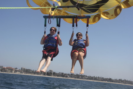 My 60th parasailing with Jane!