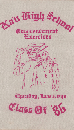 Class Of 1986 Graduation Program