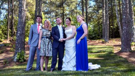 Immediate family and bride