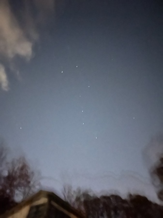 Near perfect view of the Big Dipper