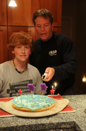 JD big 16th b-day with dad!