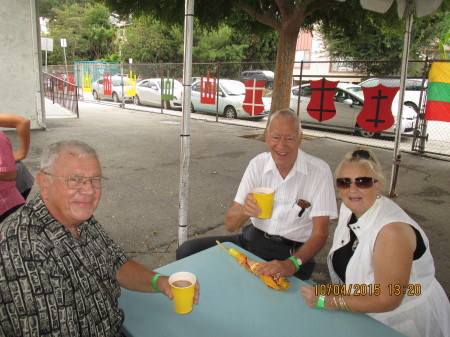 Jim & Dalia with friend from Lithuania & Brazil