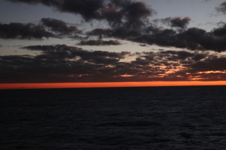 Sunset over the Tasman Sea between OZ and NZ