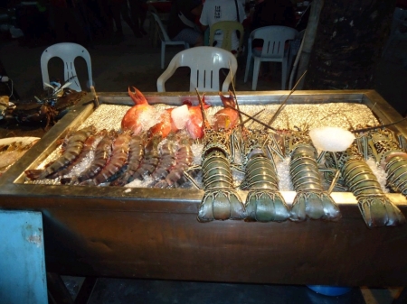 lobster on the BBQ at Boracay Island