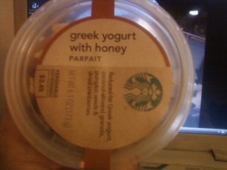 Starbucks' Greek Yogurt with Honey, Parfait