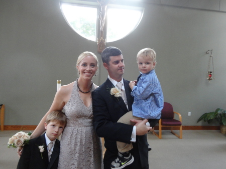 Hayden,Kate,Scott, Connor at Nikki's wedding