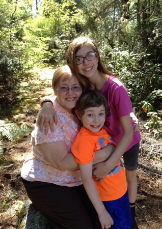 Nana with two of her grandchildren. 