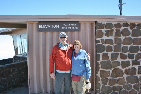 Joe & Karon at Haleakala summit 2016