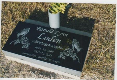 Ronald Lynn Loden ~ Gravestone