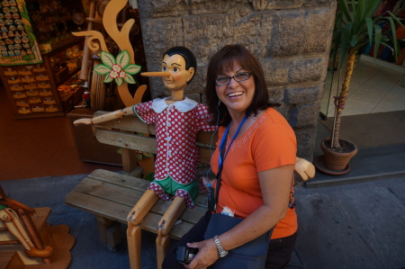 My wife and Pinocchio.