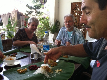 Lunch In India, yea you eat with the right hand