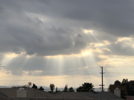 Sun Shining through the clouds 