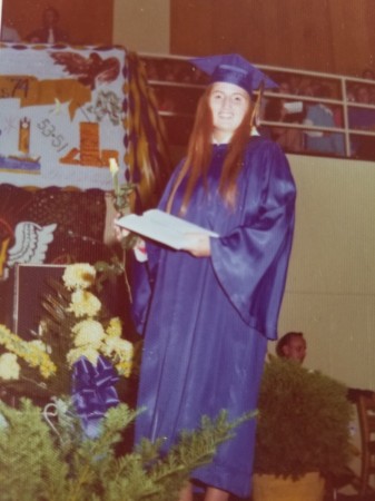 Belinda Balz  at DCHS Graduation 1974