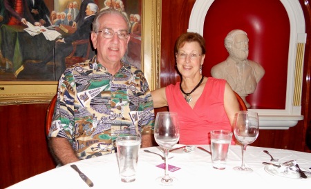 Dave & Mary at dinner.