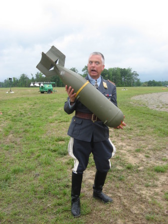 Luftwaffe general catches an Allied Bomb!!!