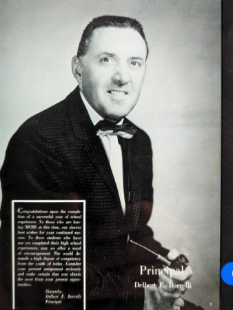 Borrelli with a pipe 64 yearbook
