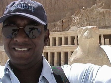 At Queen/Pharaoh Hatshepsut’s temple; Egypt 