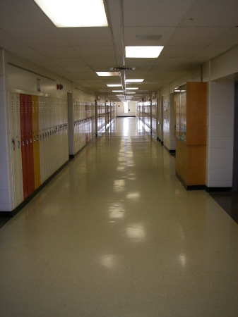 Quiet hall in the 'new' addition