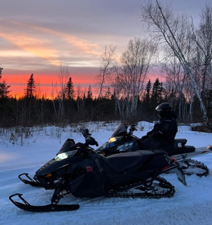 Can't beat sunsets by snowmobile 