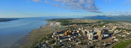 ANCHORAGE, ALASKA FROM THE AIR