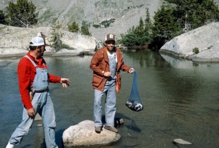 Trout fishing in the Wind River Range, 1983