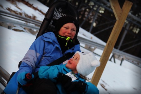 Winter roller coaster with Hailey!