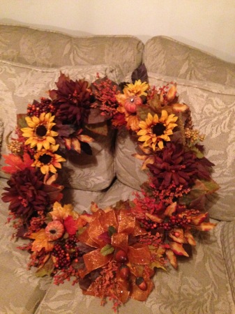 Fall floral wreath I made 💜