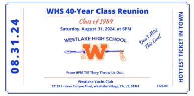 Westlake High School 40 year Reunion
