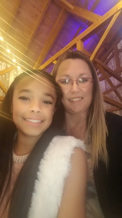 My daughter Ari (10) & I at my nieces wedding 