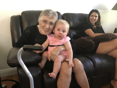 Myself holding my newest great granddaughter, 