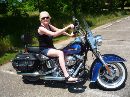 She makes the Harley look good.  Spring 2012