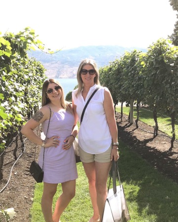 Kelsey and I wine tour Kelowna