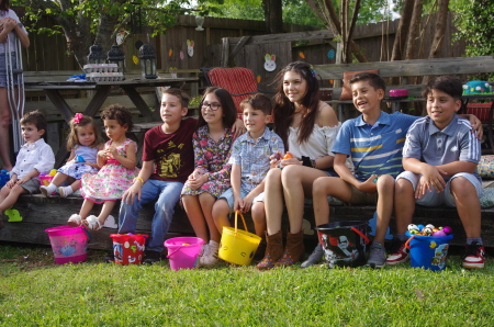 After the Easter Egg Hunt at Abuela's