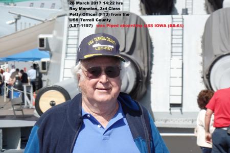 Roy visiting the USS Iowa (BB61)