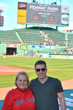 (Son )Jerel and I at Red Sox game