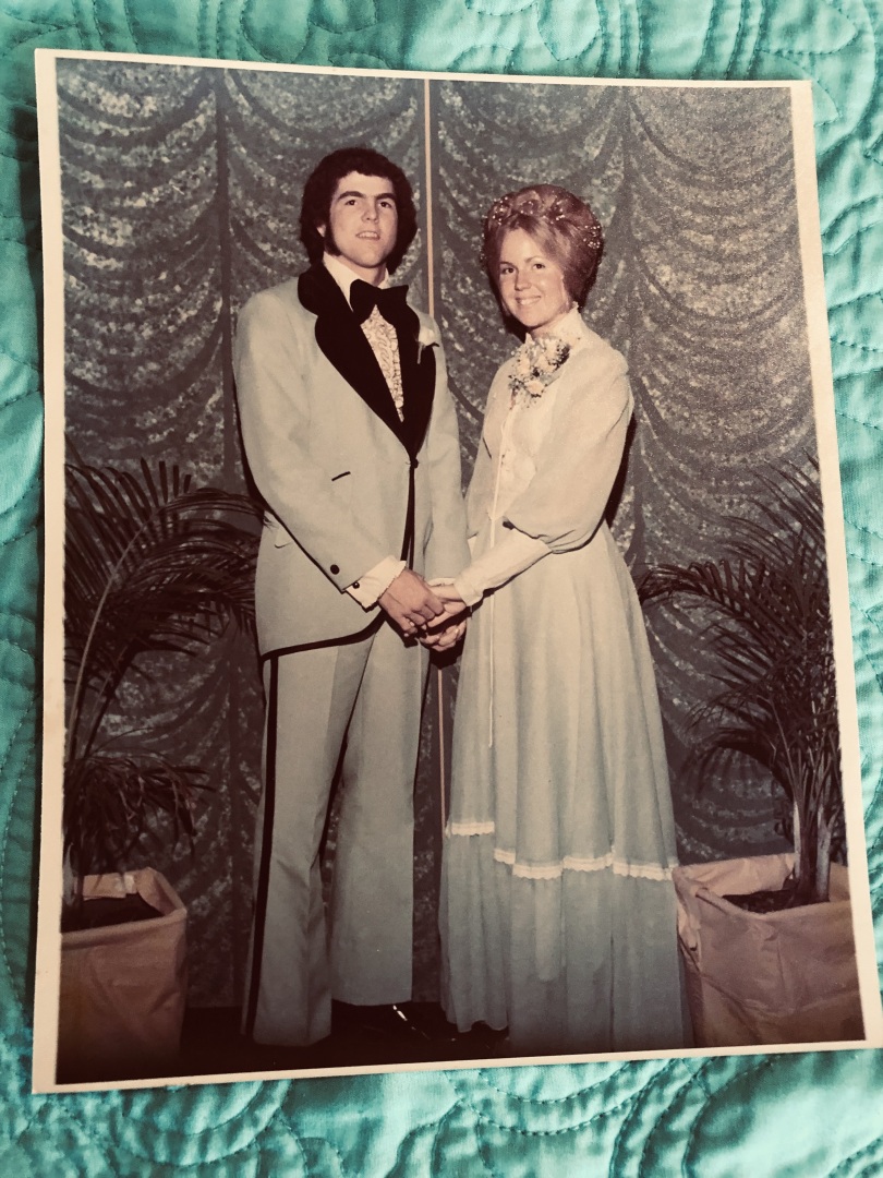 Senior Prom 1974 with Clay Phillips 