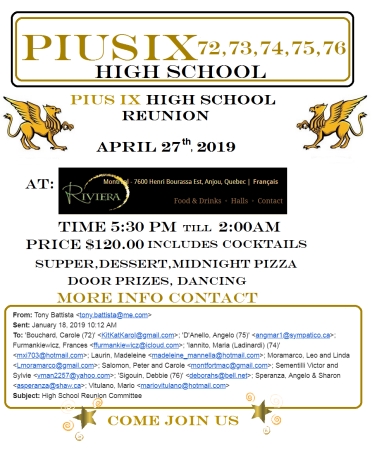 Pius Ninth Reunion