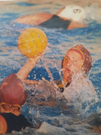 My daughter Shelli playing USC Water Polo 