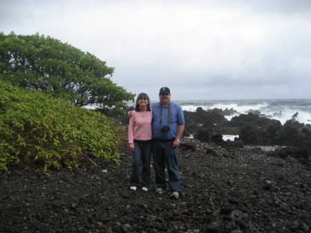 Hawaiian black sand beach