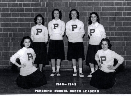 pershing school cheer leaders 1948 1949