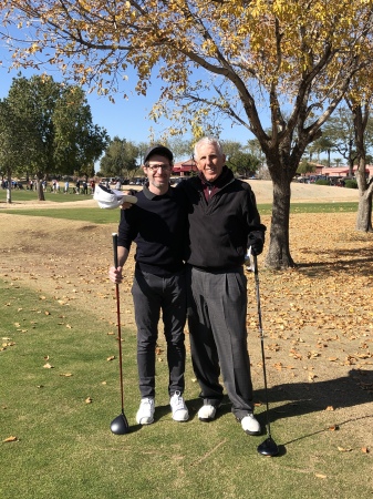 Son, Josh & I ready for the back 9