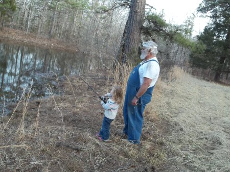 Me fishing with Harliee at 2 yrs