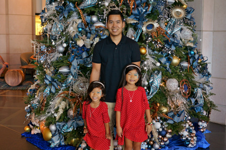 Son Travis with his two daughters 
