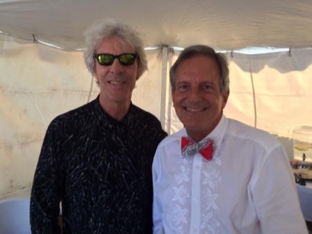 With “Police” drummer Stewart Copeland.