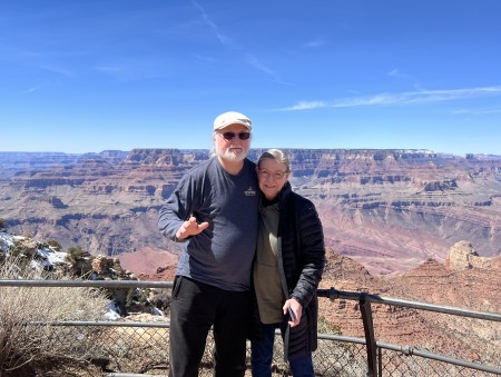 Ruth and I say HI! from the Grand Canyon