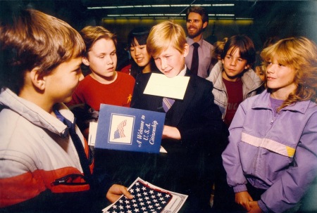 After the citizenship ceremony. Anchorage 1986