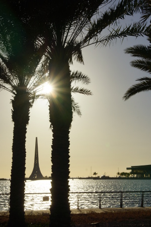 Sunset Over The KAUST University Harbor-KSA