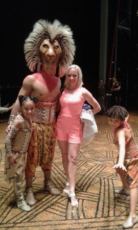 Daughter at Lion King Mexico City 