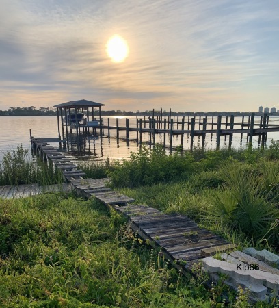 Storm wrecked dock