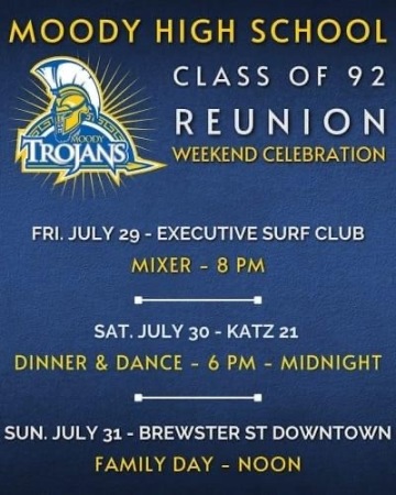 July 29-31, 2022 Reunion
